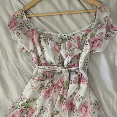 Floral dress with built in shorts 