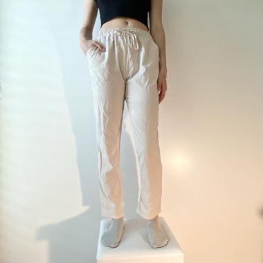 Beige fabric pants