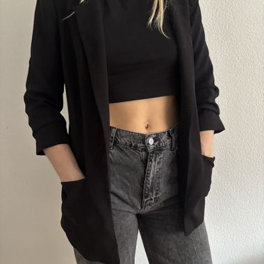 Black Blazer with 3/4 Sleeves