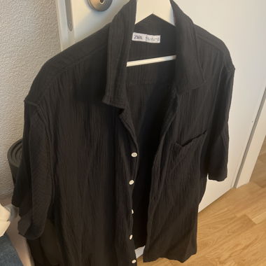 Camicia nera Zara a maniche corte