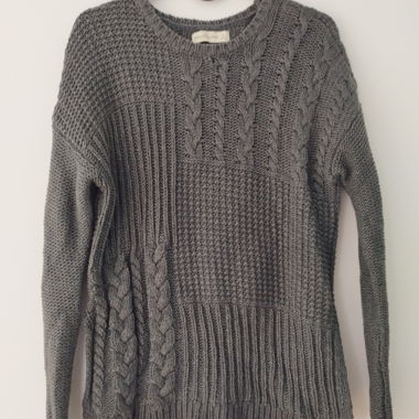 Maglione lavorato a maglia grigio Abercrombie