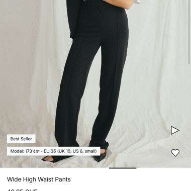 Hose mit weitem Schnitt und hohem Bund