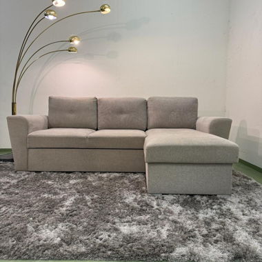 Light grey small corner sofa incl. delivery