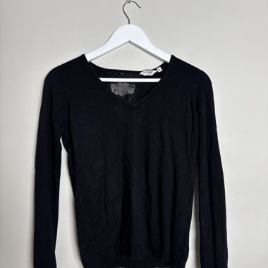Black lace detail sweater