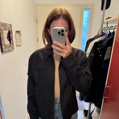 Jacke Wolle schwarz
