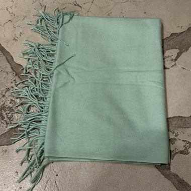 Mintgrüner Schal mit Cashmere-Anteil