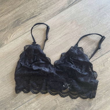 Black Lace Bra Top, unworn Size S