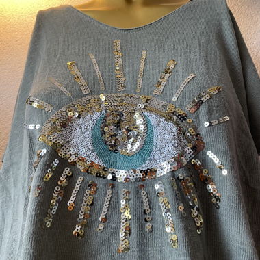 T-shirt œil pailletté 