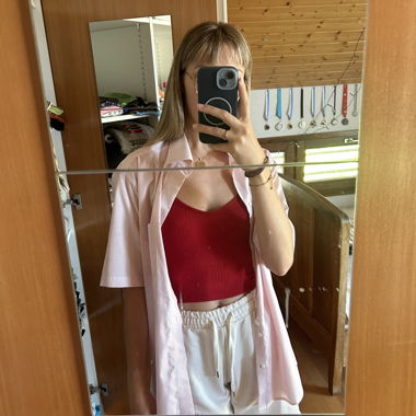 Chemise rayée rouge