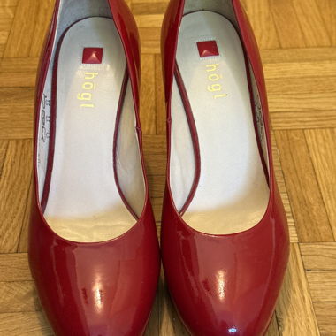 Red Patent Heels