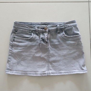 Jupe en jean gris clair