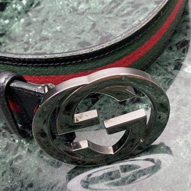 Ceinture avec boucle logo double G