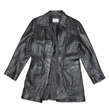 Cappotto in pelle nero