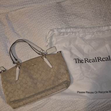 Coach Handtasche beige