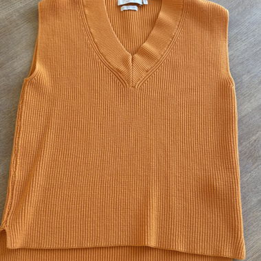 Orange Knit Vest