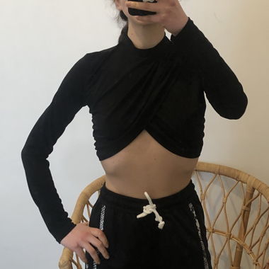 Crop top noir 