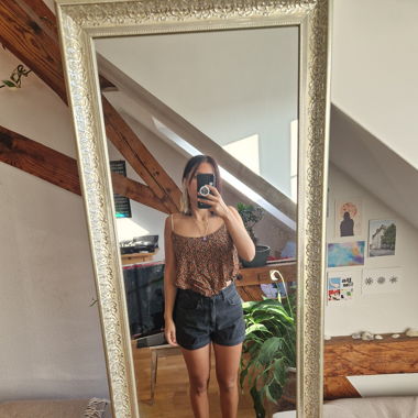 Bershka Vintage Shorts Black High Waist
