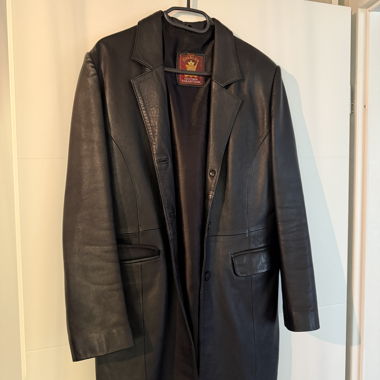 Veste blazer en cuire véritable 