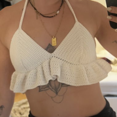 White Crochet Top - Handmade