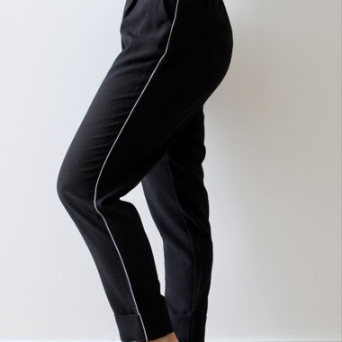 Pantalon en tissu, noir