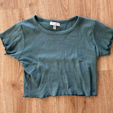 Türkis Tank top (geribbelter Stoff)