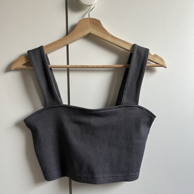 Crop Top grigio H&M, taglia S