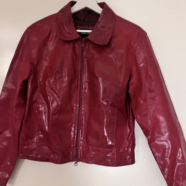 Rote Lederjacke aus echtem Leder