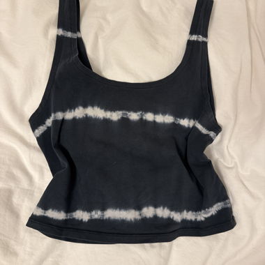 Black Tie-Dye Top