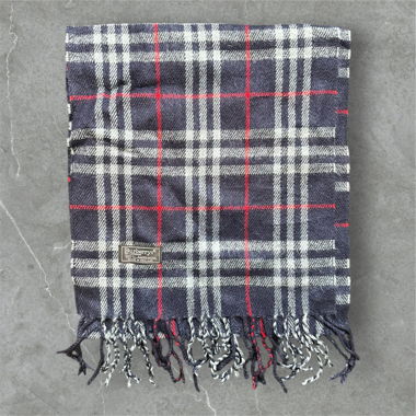 dark blue burberry scarf