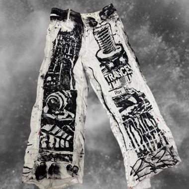 Rave Patchwork Baggy Jeans