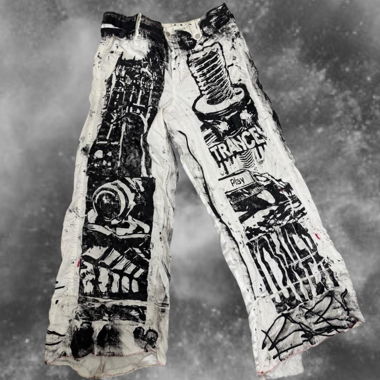 Rave Patchwork Baggy Jeans