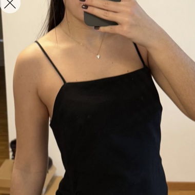 Robe courte drapée noire Zara taille M