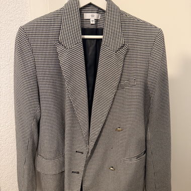Black-and-White Houndstooth Blazer