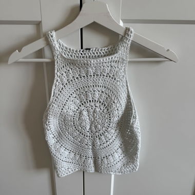 H&M - Crop top boho bianco - Taglia S