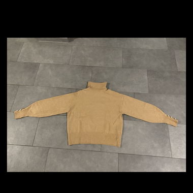 Pull col roulé H&M boutons perlés Taille S Beige