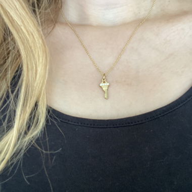 Goldfarbene Schlüssel-Kette