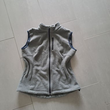 Grey faux-fur gilet