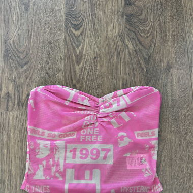pink bandeau top 