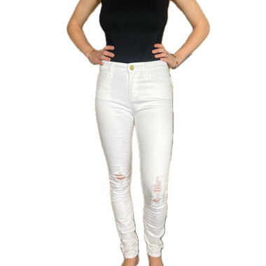 White Skinny Jeans Distressed