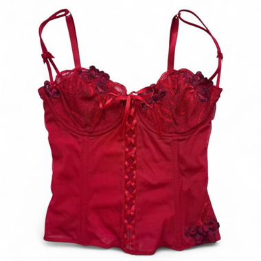 Rotes Spitze-Corset-Top (70A)