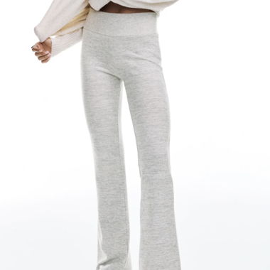 Pantalon évasé gris
