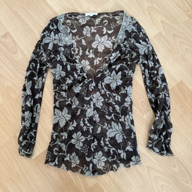 Blouse vintage à motif floral