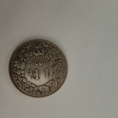 Swiss 1-Franc Coin 1936