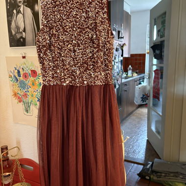 Lace & Beads Abendkleid XS bordeaux