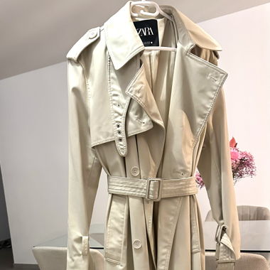 Trench similicuir beige ZARA