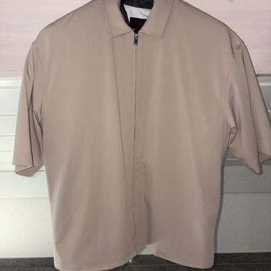 Camicia beige con zip
