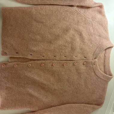 Cardigan in maglia rosa