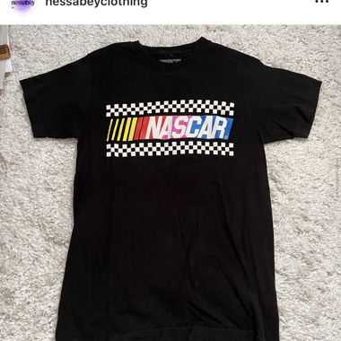 T-shirt NASCAR vintage nero S