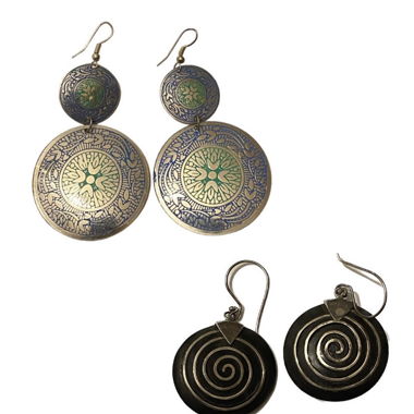 Lot de 3 paires de boucles d'oreille ethnique