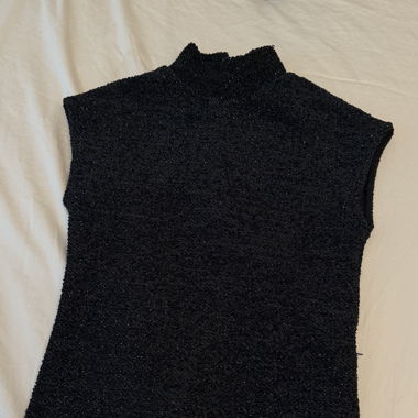 Schwarzes glitzerndes Zara-Top